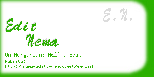 edit nema business card